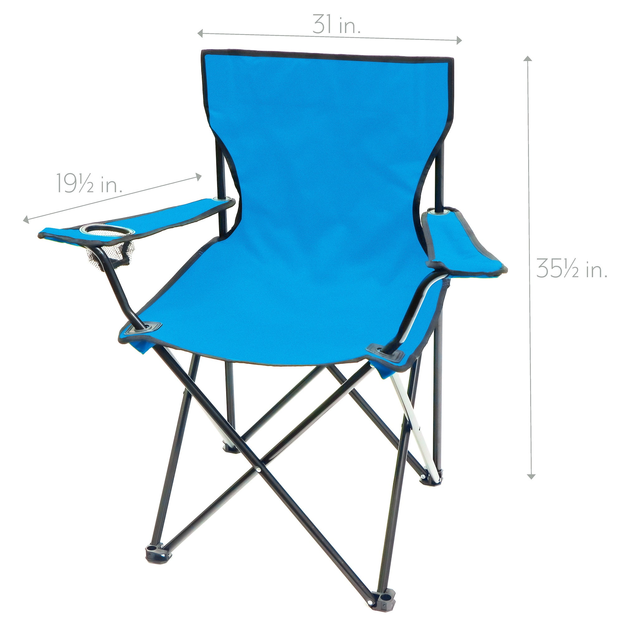Trademark Innovations Portable Folding Camping Outdoor Beach Chair (Light Blue)
