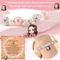 thumbnail image 3 of Demon Nezuko Anime Slayer Charm Bracelet Jewelry - Christmas Birthday Valentines Gifts for Daughter Granddaughter Niece, 3 of 6