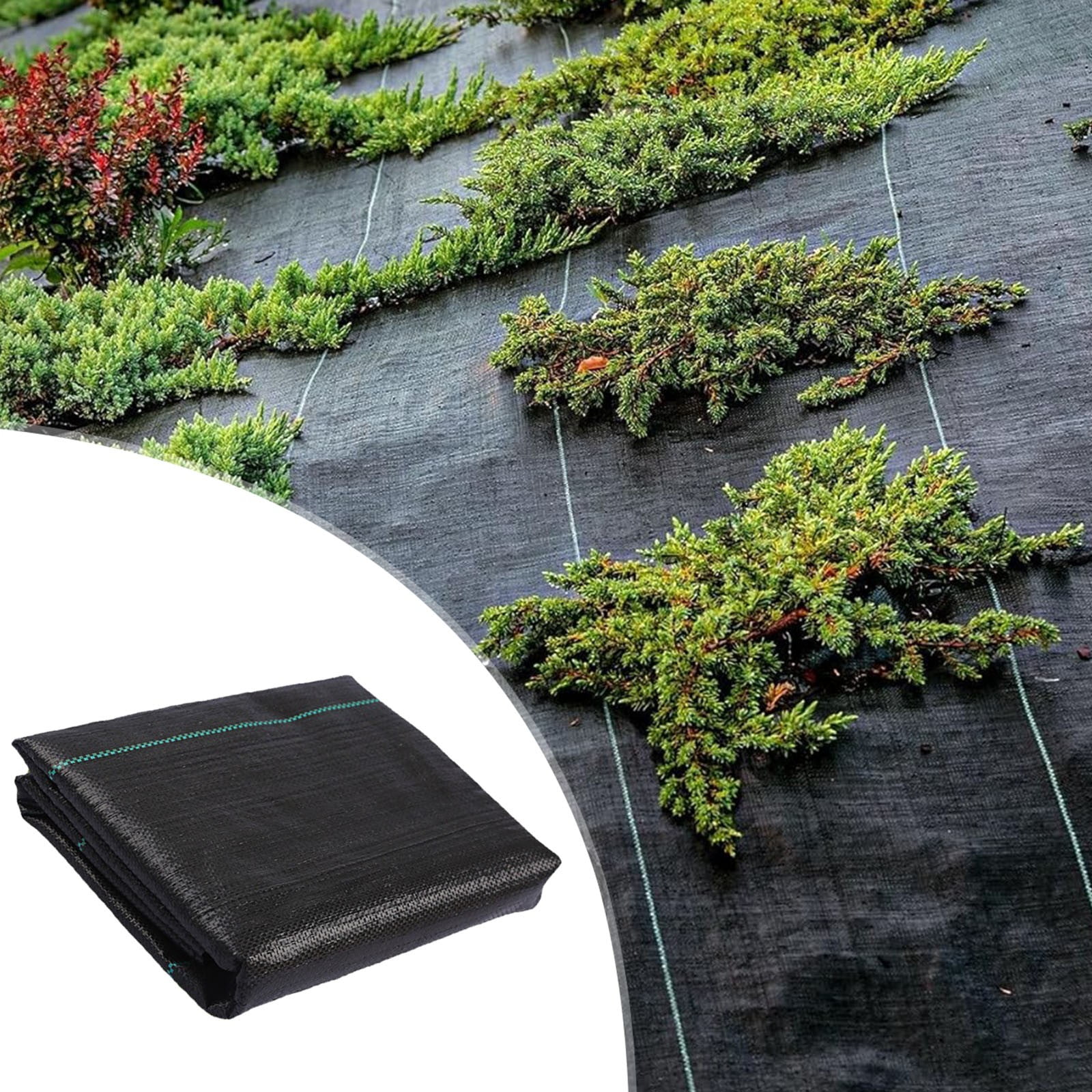 Landscaping Fabric Ground Cover Membrane, Breathable Weed Barrier Cloth for Garden Beds Driveway Patio Soil Protection Outdoor Use
