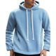thumbnail image 4 of Sudadera con capucha para hombre, informal, lisa, gruesa, con cordón elástico, cierre de manga larga, blusa con capucha, blusa de poliéster para hombre, 4 of 9
