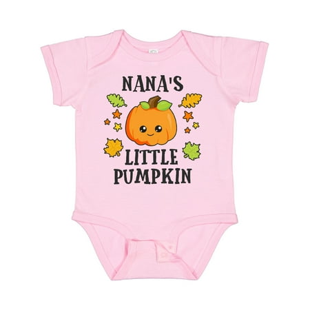 

Inktastic Nanas Little Pumpkin with Leaves and Stars Gift Baby Boy or Baby Girl Bodysuit