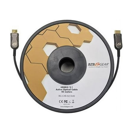 UPC: 0850023208477 | BZB Gear HDMI 2.1 48Gbps 8K Ultra HD Active Optical Cable – 132 ft.