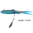 thumbnail image 3 of Señuelos de pesca hundidos de 14,5 cm y 28g, cebos blandos de cola de lentejuelas giratorias biónicas (estilo C) Likrtyny Para estrenar, 3 of 8