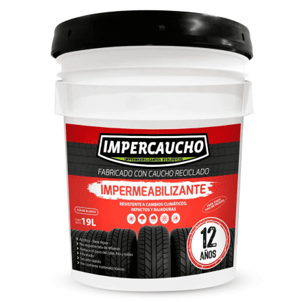 impermeabilizante 12 años 19lt impercaucho blanco