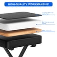 thumbnail image 3 of tipatyard Adjustable X-Style Keyboard Bench,Thick Cushion,Folding X-Style Keyboard Bench,4-Position Height,Non-Slip & Height-Adju, 3 of 8