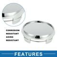 thumbnail image 3 of Unique Bargains Universal Wheel Center Hub Cap Durable 65mm 2.56" Outside Diameter Vehicle Hub Cover Plastic Silver Tone, 3 of 6