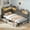 Grey, variant on CollaredEagle Twinc XL Platform Bed Frame, Modern Corner Bed with Bookshelf Storage, USB Charging Station & LED Ambient Light, Grey