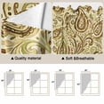 thumbnail image 5 of Beige Brown Green Swag Curtains for Kitchen/Bedroom/Living Room, Retro Botanical Abstract Art Scalloped Curtains 63 Inch Long, Rod Pocket Window Swag Topper Curtains Valances 2 Panels Set 36"x63", 5 of 8