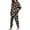 Black Gingerbread Man, variant on Women Cozy Loungewear Set Breathable Long Sleeve Top Multi Pocket Jogger Pants Relaxed Night Clothing For Lounging At Home Gingerbread Man Snowman Christmas Holiday Theme