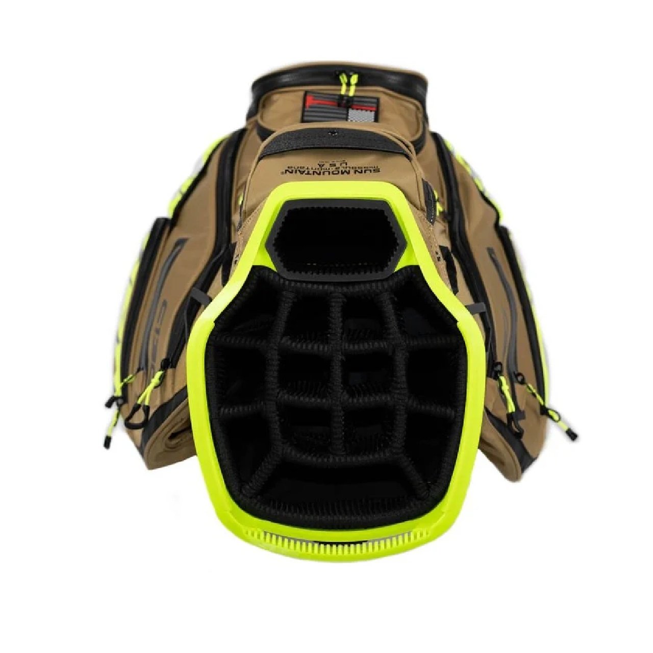 Sun Mountain 1136947 Mens 2022 C130 Golf Cart Bag - First Responder, Brown & Yellow
