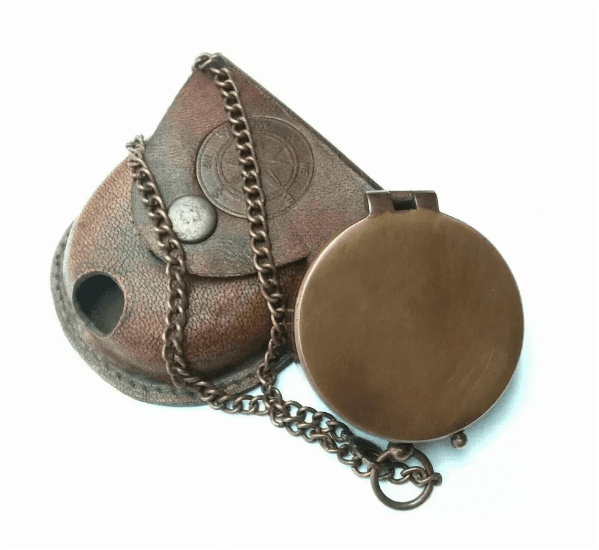 Antique Vintage Brass Pocket Compass Nautical Compass Marine Compass for Gift & Activities Outdoor and Camping.