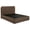 Chocolate, variant on Coaster Anders Queen Upholstered Fabric Platform Bed in Beige