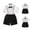 Black, variant on ATOGUTA Boys Wedding Outfit formal Gentleman Clothes Set Dress Shirt Bowtie Suspenders Pants Size 1T-12, White