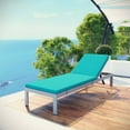 thumbnail image 2 of Lounge Chair Chaise, Aluminum, Metal, Steel, Silver Blue, Modern Contemporary Urban Design, Outdoor Patio Balcony Cafe Bistro Garden Furniture Hotel Hospitality, 2 of 4