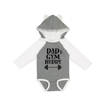 

Inktastic Dad s Gym Buddy Childs Workout Gift Baby Boy or Baby Girl Long Sleeve Bodysuit