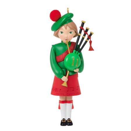 Eleven Pipers Piping Twelve Days of Christmas #11 2021 Keepsake Ornament