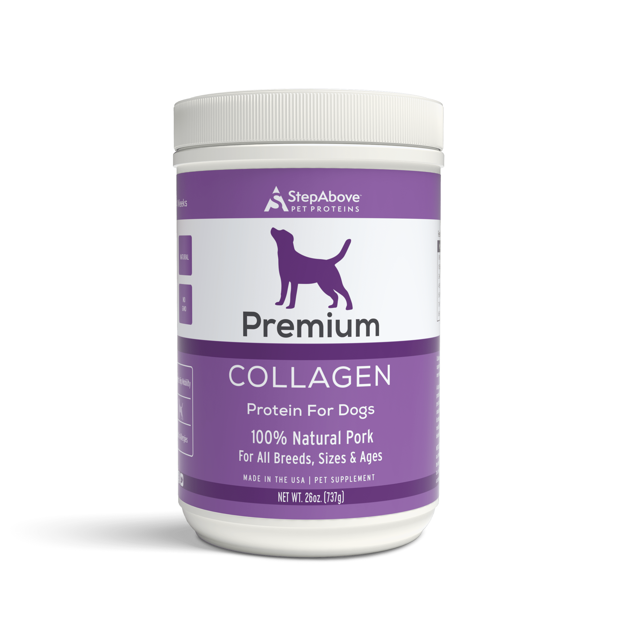 100% Collagen Protein for Dogs | Hip & Joint | Allergy Relief | Digestive Aid | Overall Health | 1 Lb 10 Oz