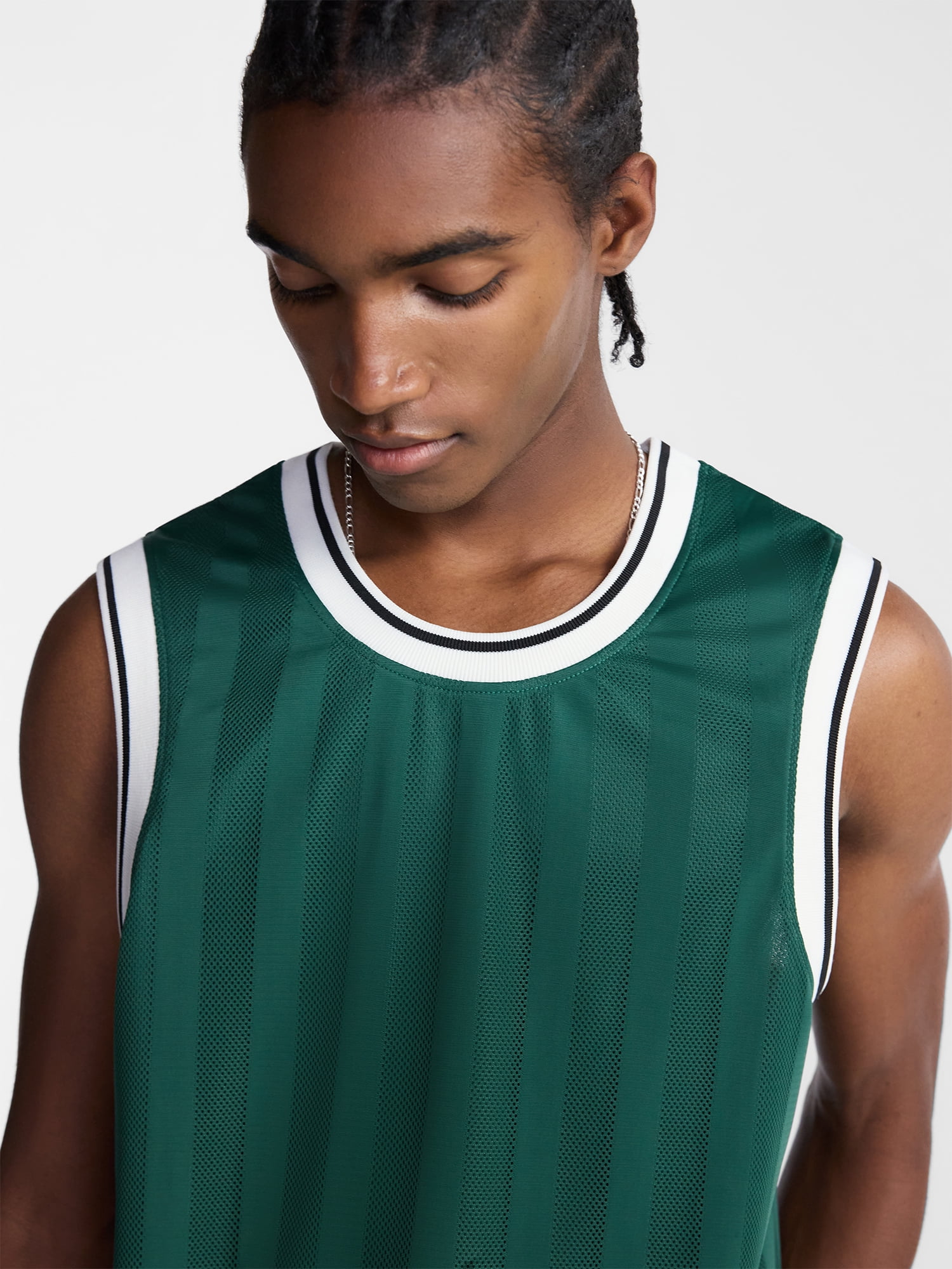 No Boundaries Striped Mesh Tank Top, Men's XS-2XL