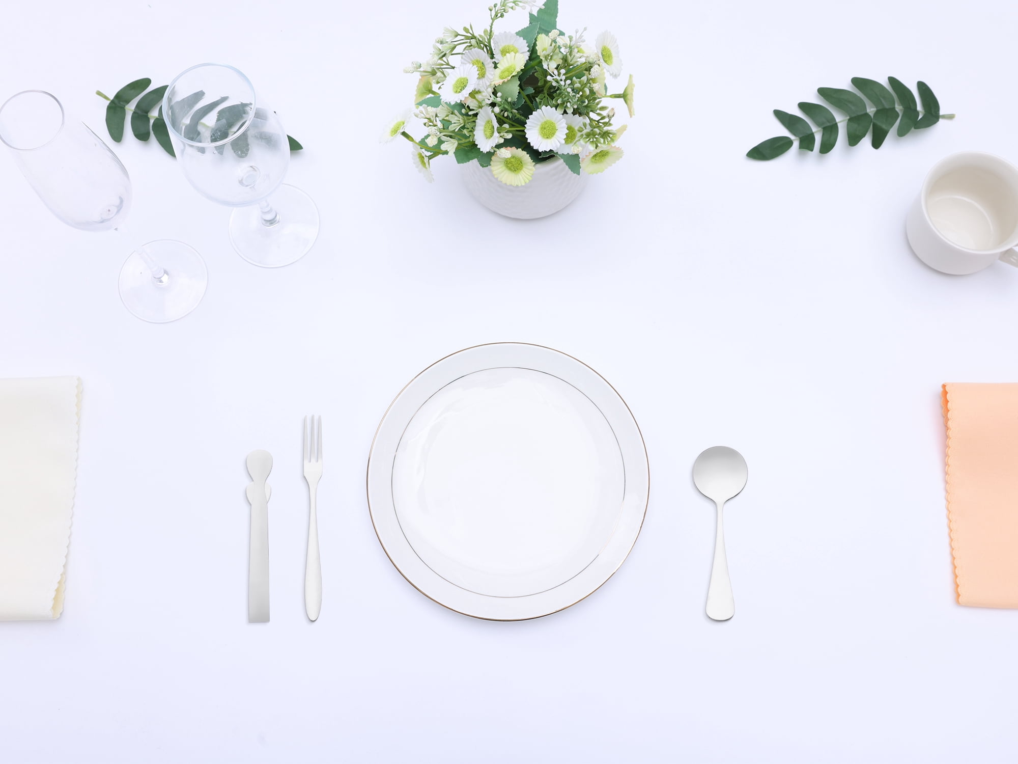 Unique Bargains 12 Pcs Stainless Steel Flatware Set Mirror Polished Cutlery Silver