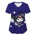 thumbnail image 5 of Sanrio Kuromi Hello Kitty Pocket Top 3D Print Y2k Cartoon V Neck Women T-shirts T-shirt New Woman Clothing Nurse Uniform Summer, 5 of 20