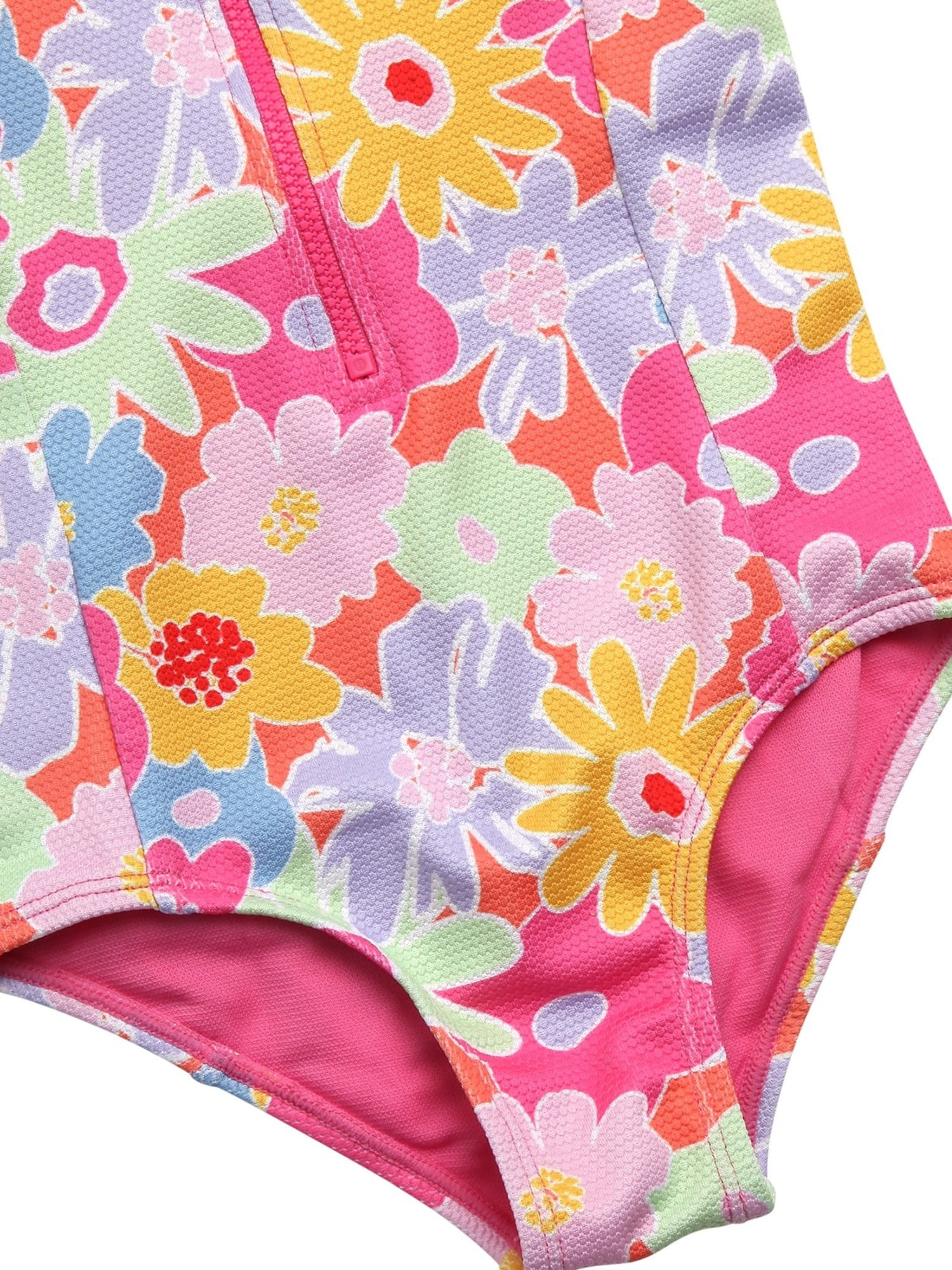 Jessica Simpson Baby and Toddler Girls' Long Sleeve Rashguard Swimsuit, Size 12M - 5T