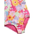 thumbnail image 4 of Jessica Simpson Baby and Toddler Girls' Long Sleeve Rashguard Swimsuit, Size 12M - 5T, 4 of 6
