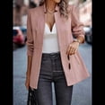 thumbnail image 4 of Chaqueta Blazer Informal de Oficina para Mujer, de Larga, con Solapa y Abertura Frontal. Rosa XL, 4 of 8