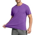 thumbnail image 7 of Inglocry Men's UPF 50+ Swim Shirts Short Sleeve, Sun Protection Quick Dry Rash Guard, Water T-Shirt for Surfing Fishing Beach Purple 3XL, 7 of 7