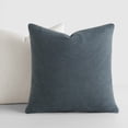 thumbnail image 2 of Noble Linens 2-Pack Cotton Slub Decor Throw Pillows Solids Navy & White, 2 of 8