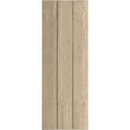 thumbnail image 2 of Ekena Millwork 16 1/2"W x 34"H Rustic Three Board Joined Board-n-Batten Rough Sawn Faux Wood Shutters w/No Batten (Per Pair), Primed Tan, 2 of 10