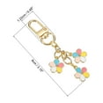thumbnail image 2 of Flower Charm Keychain, Enameled Keychain Pendant with Snap Hook, Multicolored, 2 of 6