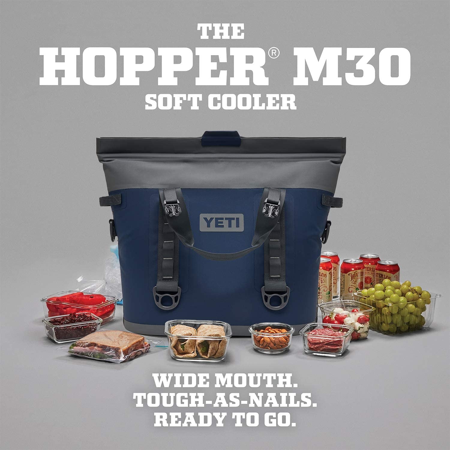 YETI Hopper M30 2.0 Portable Soft Cooler with MagShield Access, Charco–