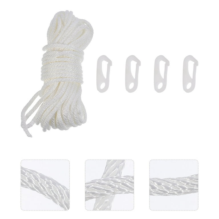 Flag Pole Rope Nylon Halyard Line Flagpole String Replacement Braided  Marine Kit Accessories Hanging Outdoor 
