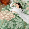 thumbnail image 4 of Castle Fairy Women Girls Teens Spring Graden 7Pcs Bedding Comforter Set,Chic Flower Queen Bedding Sets Super Cozy,Botanical Plants Queen Sheet Sets,Ultra Soft Home Decor, 4 of 8