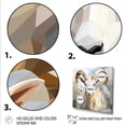 thumbnail image 3 of Designart "Cubist Portrait of a Chamois I" Animals Framed Wall Art Decor - Modern White Goat Entryway Framed Wall Art Print, 3 of 6