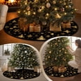 thumbnail image 4 of Talqzovs Black And Gold Christmas Tree Skirt , Christmas Decorations Indoor Christmas Tree Base Cover for Merry Christmas Xmas Winter Party, 4 of 7