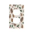 thumbnail image 3 of Switch Panel Switch Decoration 2.76x4.53x0.28 Inches Unused Outlet Cover Switch Plate Wall Plates Living Room Kitchen Bedroom Study Switches Christmas Pine Cone1, 3 of 8