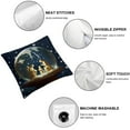 thumbnail image 4 of BANET Deep Blue Scene Bethlehem Star Decorative Throw Pillow Cover, Christmas Square Pillowcase Blended Double-Sided No Inserts for Bedroom Living Room 24x24in, 4 of 5