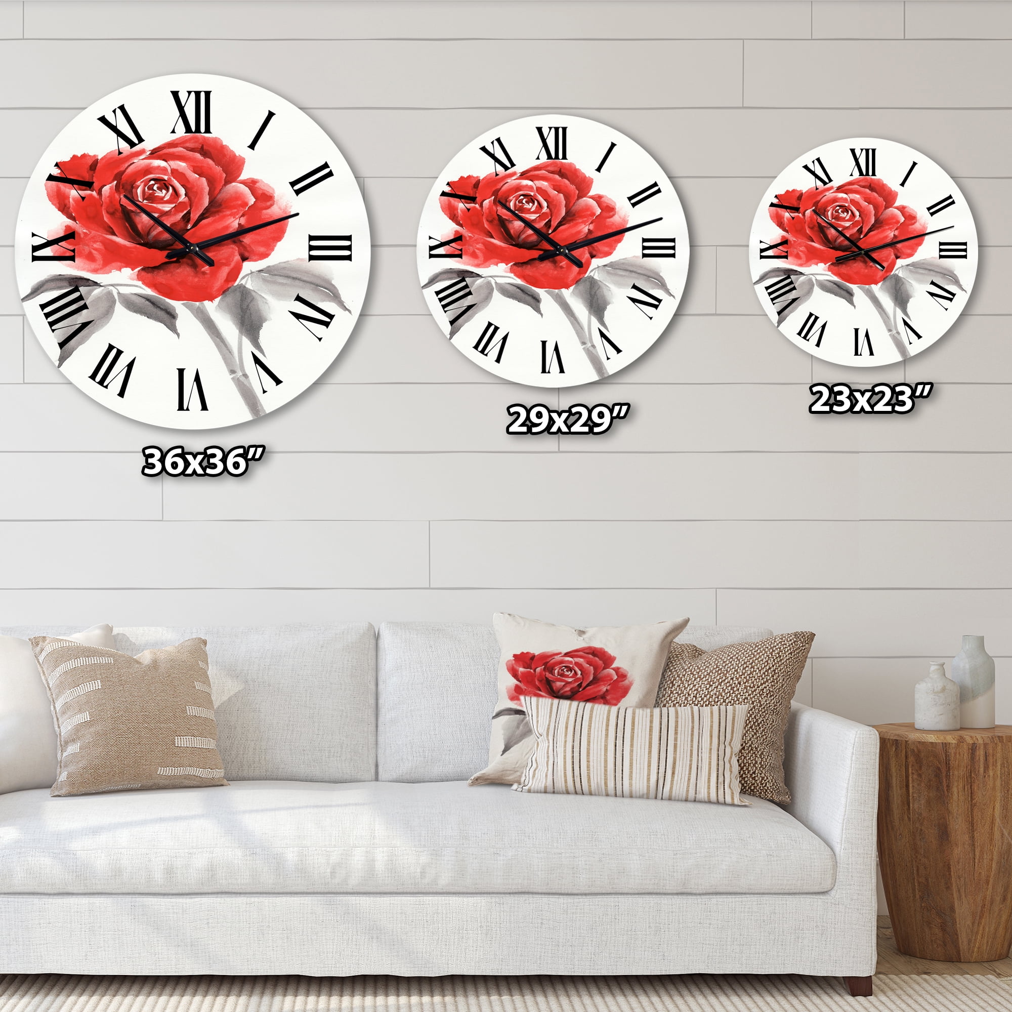 Designart 1 in Quartz Traditional Wall Clock
