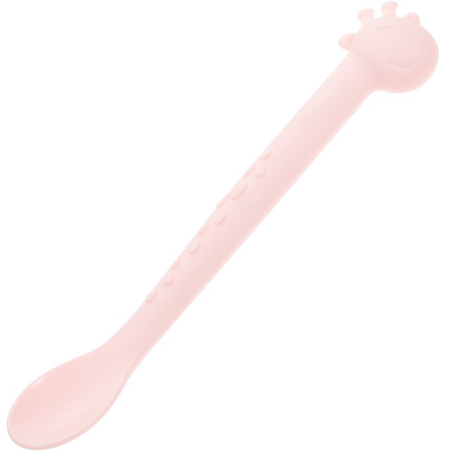 1 pieza de cucharas de entrenamiento para bebés con diseño de jirafa, cucharas de alimentación creativas, vajilla de silicona par HOMEMAXS 7130496-MX