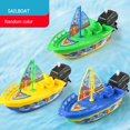 thumbnail image 2 of Speed Boat Ship Wind up Clockwork Float Children Water Boat Toy (Speedboat), 2 of 6