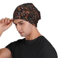 thumbnail image 3 of Xecao Floral Print Beanie Knitted Hat for Men Women, Winter Fashion Knit Cuffed Caps Unisex, 3 of 7