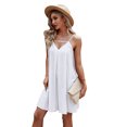 Baycosin Women Summer Casual Loose Solid Color Dresses A Line Mini