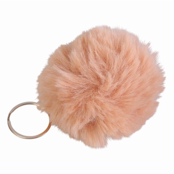 Pom Poms Keychain Fluffy Pompoms Faux Fur Puff Ball Keyrings for Girls Women