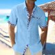 thumbnail image 2 of Hawaiian Shirt For Men, Men's Vintage Button Down Bowling Shirts Short Sleeve Summer Beach Shirt L, 2 of 5