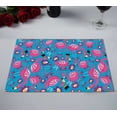 thumbnail image 2 of PKQWTM Pink Flamingo Flowers Kitchen Dining Table Mats Placemats Size 12x18 Inches, Set of 2 Pieces, 2 of 2