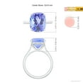 thumbnail image 4 of ANGARA Natural Cushion 4.5 ct Tanzanite Ring with Hidden Accents in 14K White Gold for Women (Size-12x10mm) | December Birthstone, Anniversary, Jewelry Gift for Women | Natural Tanzanite Ring, 4 of 8