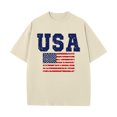 thumbnail image 6 of jowamay Patriotic T Shirts for Men Flag Crewneck Short Sleeve Casual Loose Fit Patriotic Graphic Tee for Leisure, 6 of 8