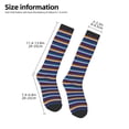 thumbnail image 2 of Zufioo Colorful Mexican Stripes Long High Thigh Socks Knee-High Warm Stocking Women Boot Sock Leg Warmer High Socks for Daily Wear, Cosplay, 2 of 6