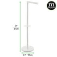 thumbnail image 6 of mDesign Steel Standing Modern Toilet Paper Holder Dispenser - White, 6 of 7